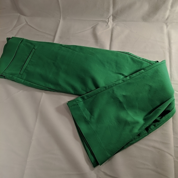 ZARA Green Trouser Dress pants, bootcut size extra small xs TRF Trafaluc bold - Picture 2 of 12